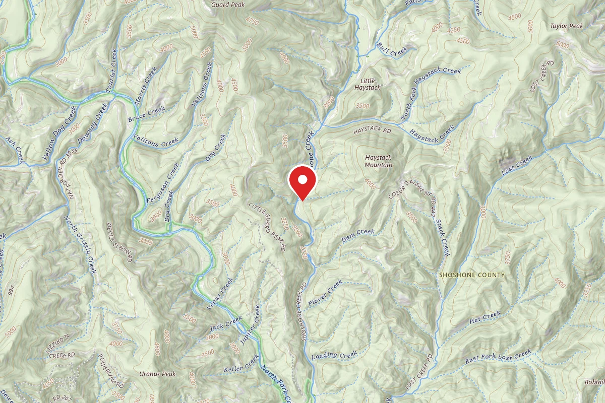 Idaho Panhandle Dispersed Campsite ROAD 412 SITE 1A