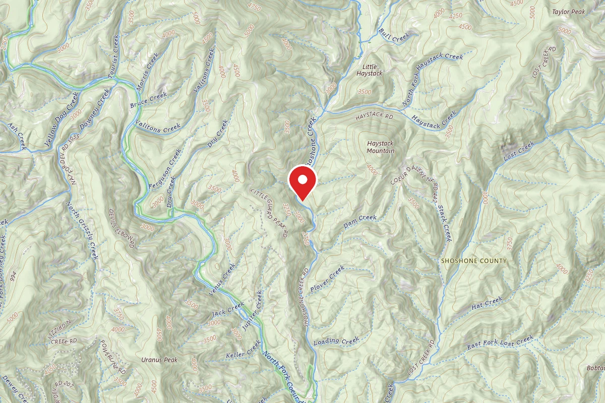 Idaho Panhandle Dispersed Campsite ROAD 412 SITE 1B