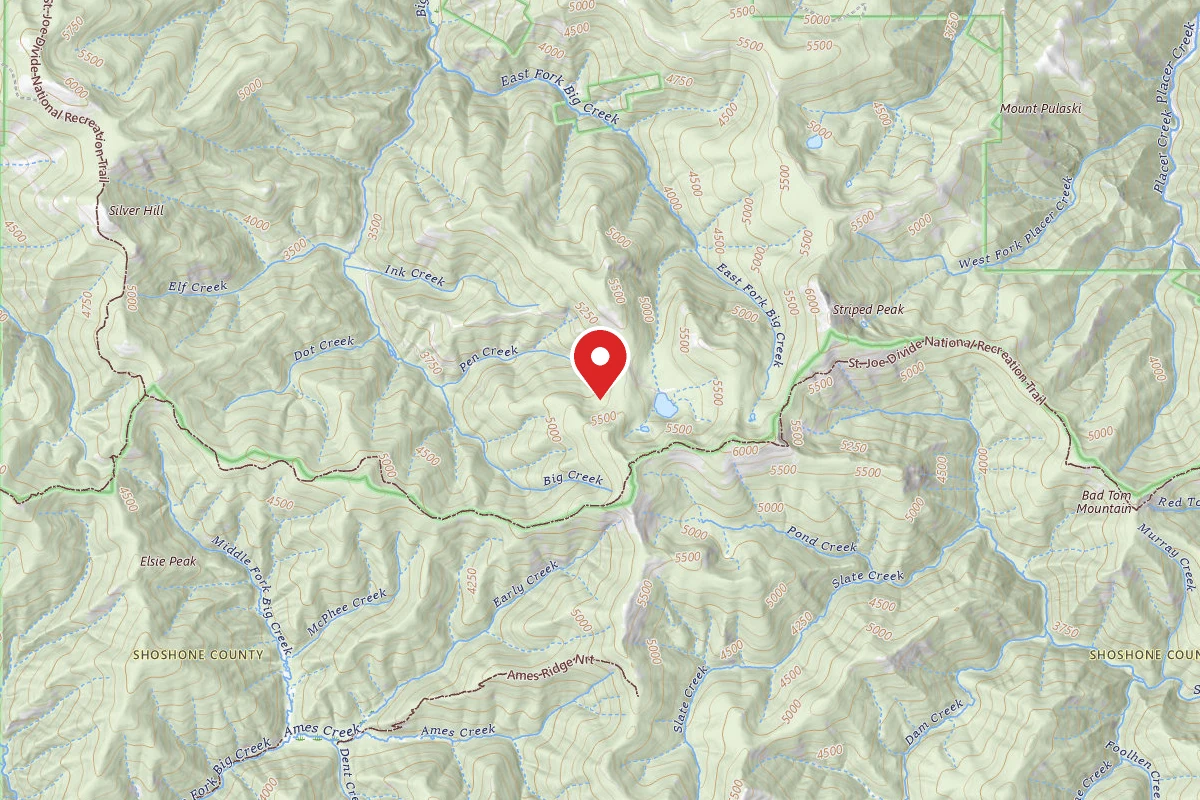 Idaho Panhandle Dispersed Campsite ROAD 2354, MM 1.0