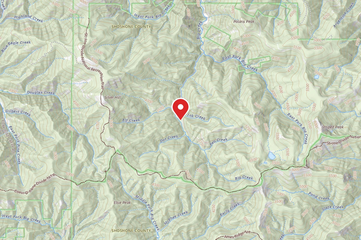 Idaho Panhandle Dispersed Campsite 2354-MM5.4D
