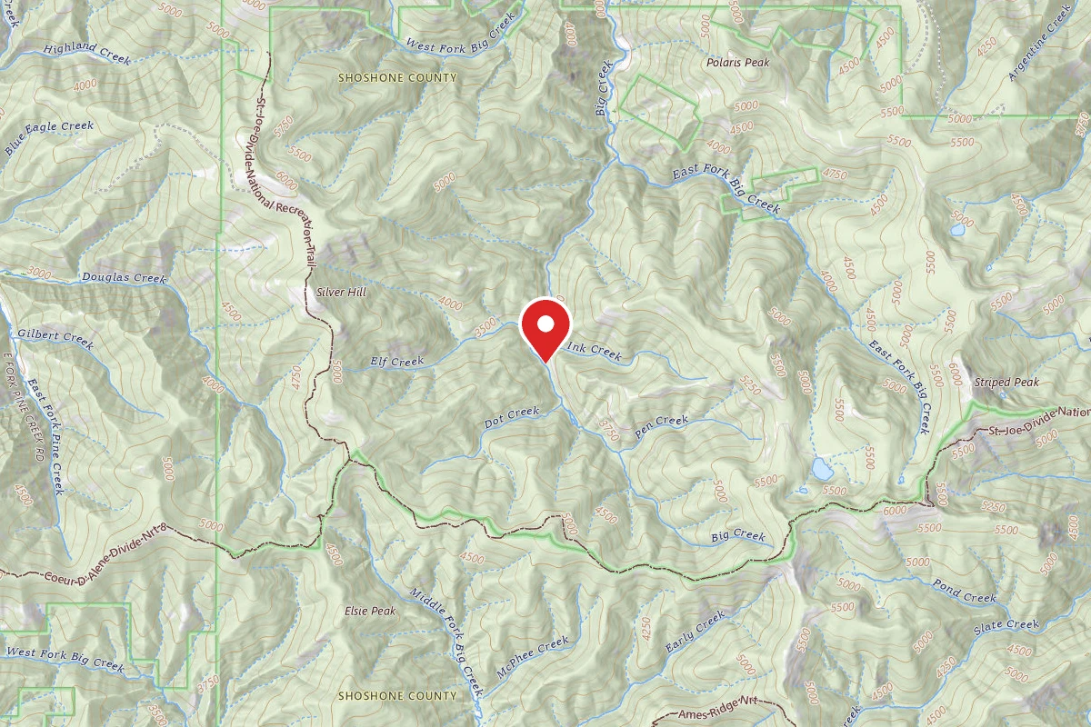 Idaho Panhandle Dispersed Campsite 2354 MM 5.4E