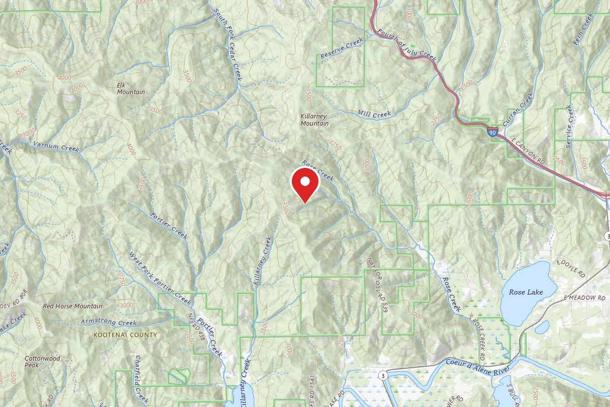 Idaho Panhandle Dispersed Campsite 539 MM6.2