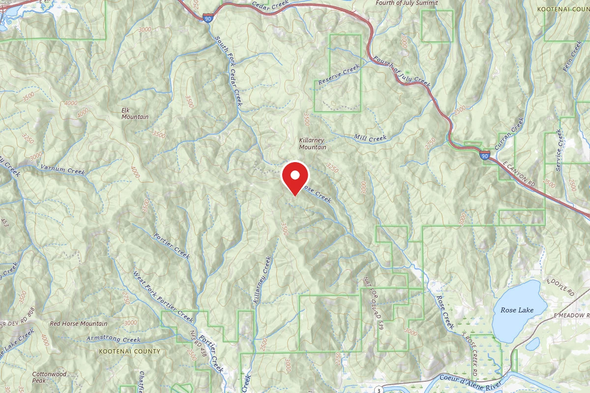 Idaho Panhandle Dispersed Campsite 539MM7.1