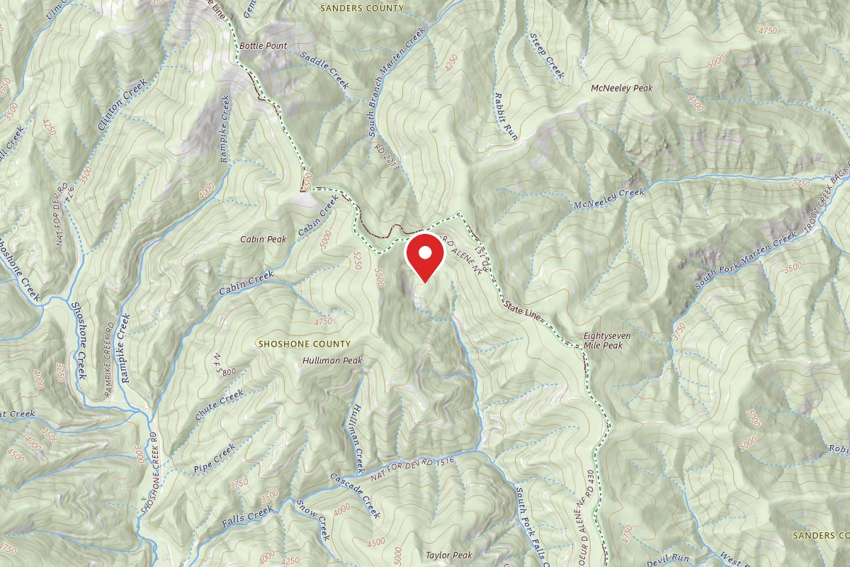 Idaho Panhandle Dispersed Campsite 151 MM10.1