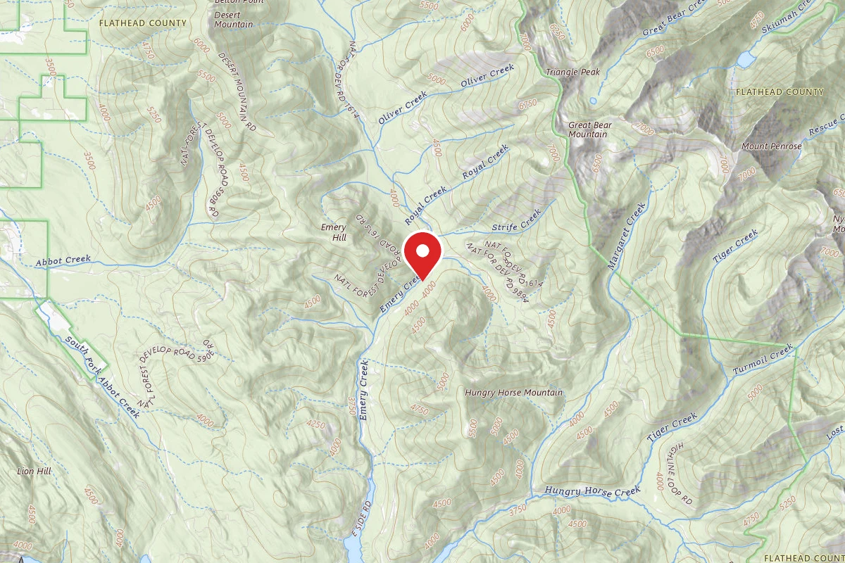 Flathead Dispersed Campsite 1615 RD GATE/EMERY CR.
