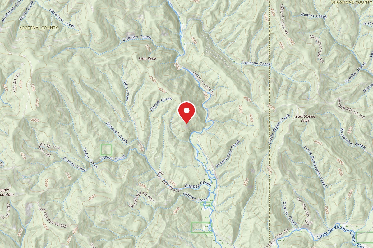 Idaho Panhandle Dispersed Campsite 1604 SITE 3