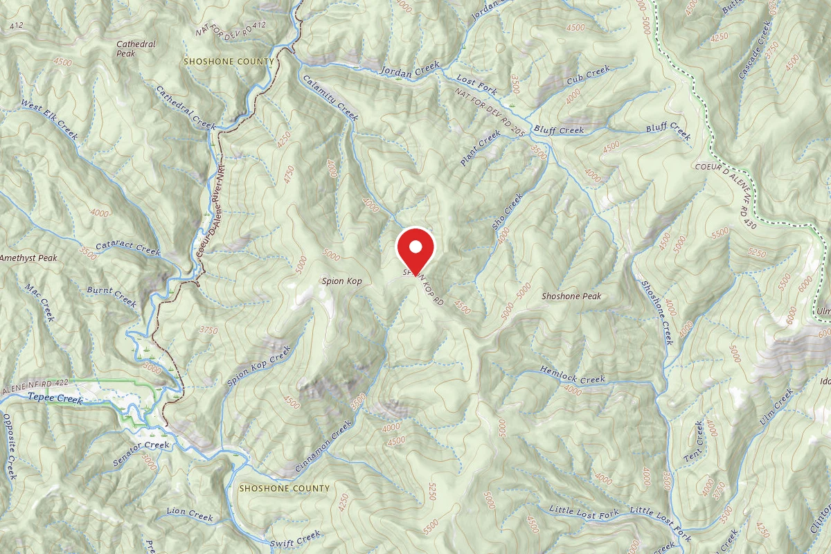 Idaho Panhandle Dispersed Campsite 992 SITE 1