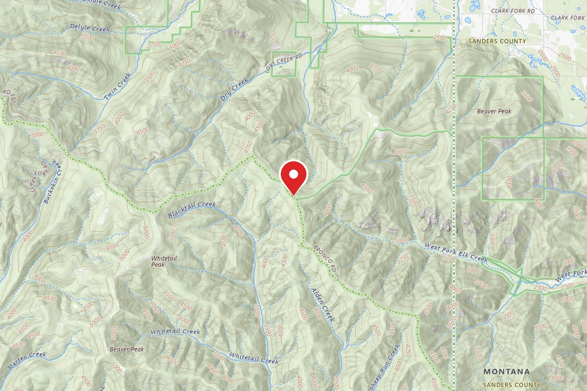Idaho Panhandle Dispersed Campsite RD 332 MM 8.6