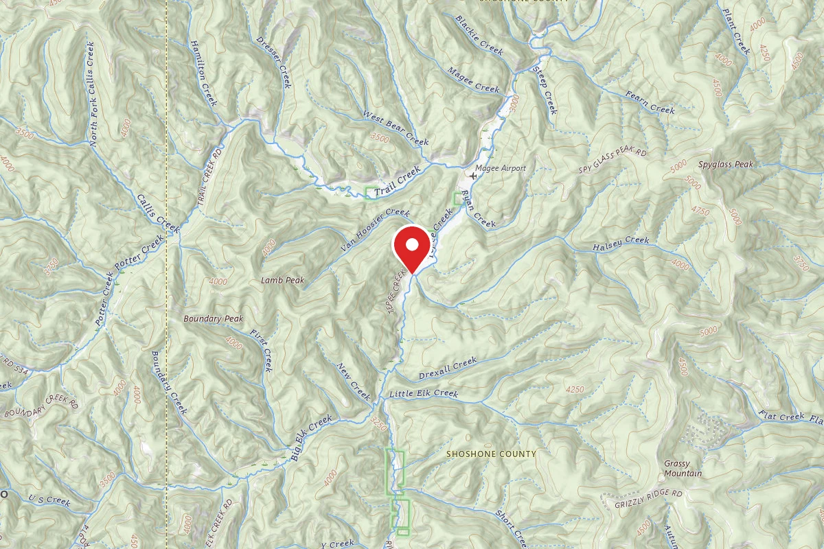 Idaho Panhandle Dispersed Campsite RD 1514 SITE 2B