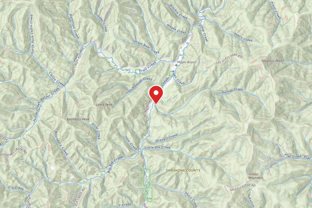 Idaho Panhandle Dispersed Campsite RD 1514 SITE 4