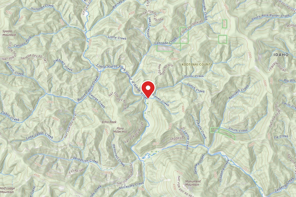 Idaho Panhandle Dispersed Campsite RD 209 SITE 51