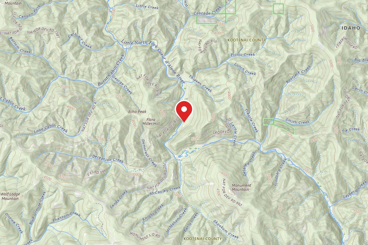 Idaho Panhandle Dispersed Campsite RD 209 SITE 54