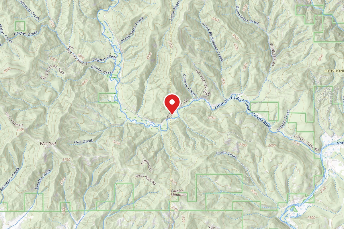 Idaho Panhandle Dispersed Campsite RD 209 SITE 62
