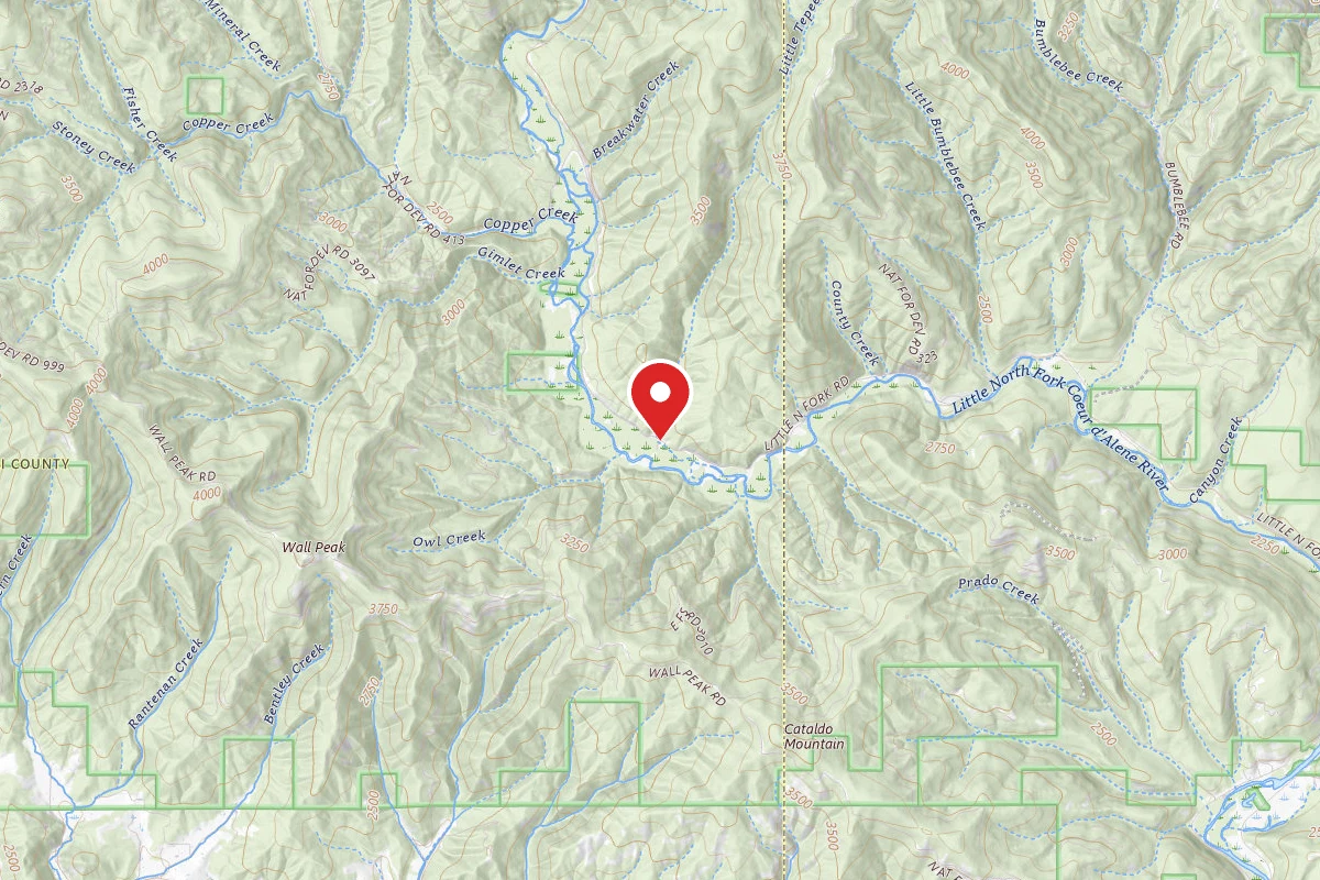 Idaho Panhandle Dispersed Campsite RD 209 SITE 64