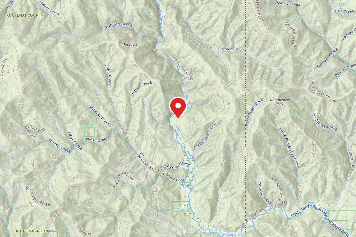 Idaho Panhandle Dispersed Campsite RD 209 SITE 66