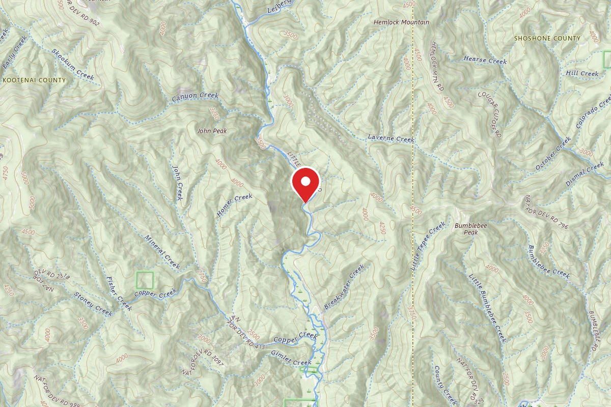 Idaho Panhandle Dispersed Campsite RD 209 SITE 67