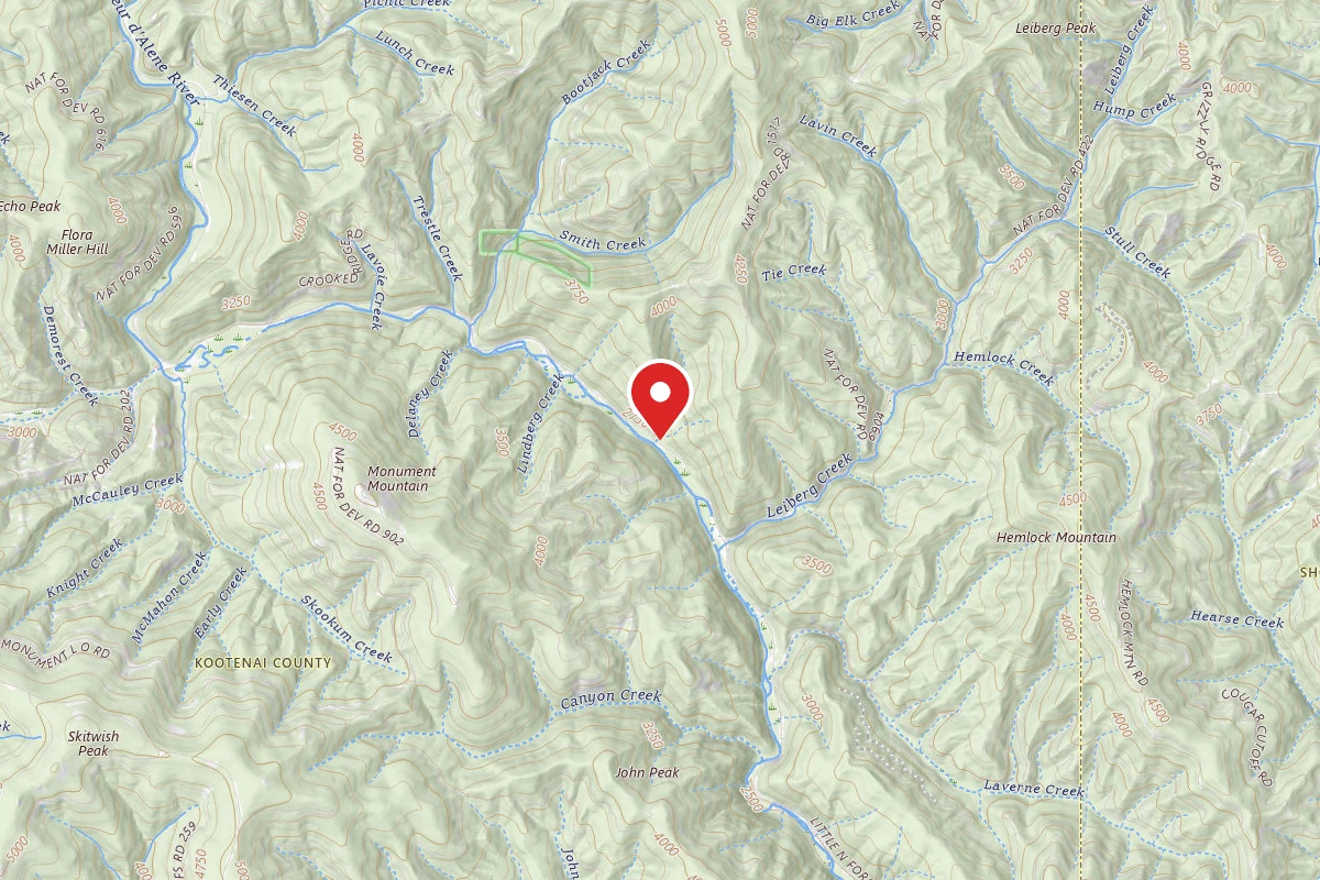 Idaho Panhandle Dispersed Campsite RD 209 SITE 68