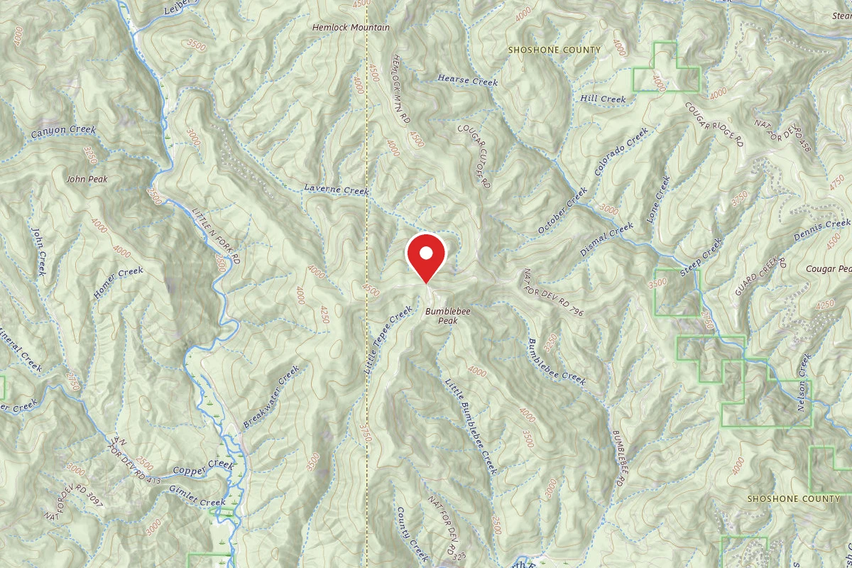 Idaho Panhandle Dispersed Campsite RD 323 MM 5.3