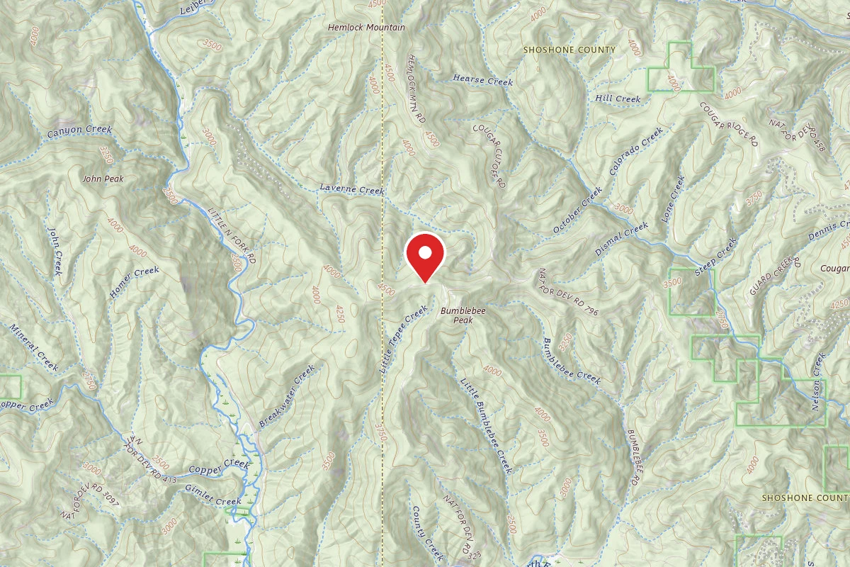 Idaho Panhandle Dispersed Campsite RD 323 MM 5.3 SPUR 1
