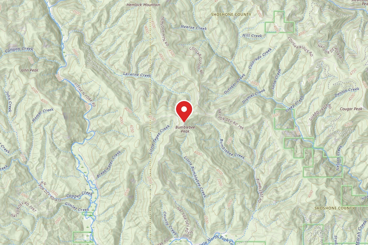 Idaho Panhandle Dispersed Campsite RD 323 MM 5.3 SPUR 2