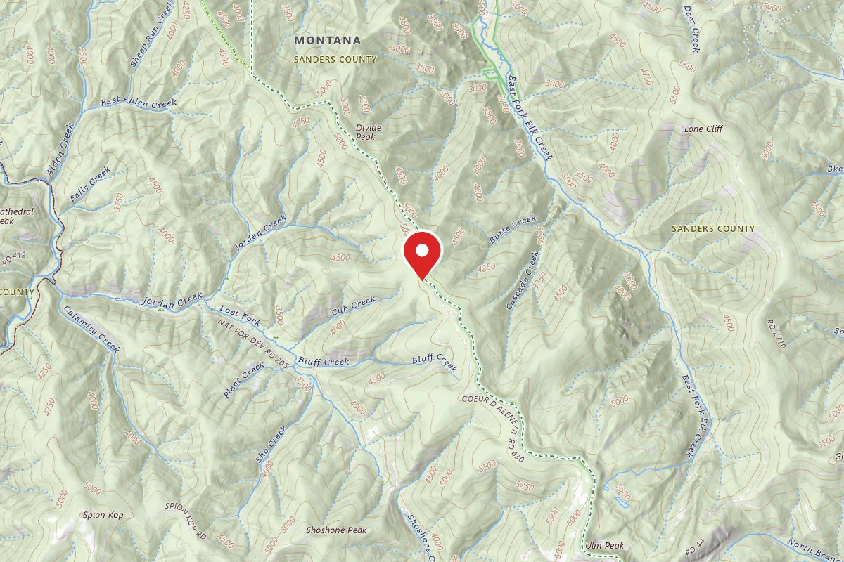 Idaho Panhandle Dispersed Campsite RD 332 MM .4