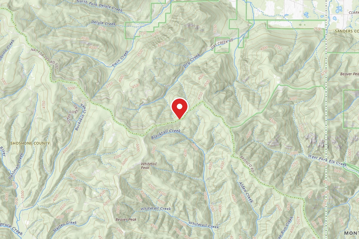 Idaho Panhandle Dispersed Campsite RD 332 MM 10.5
