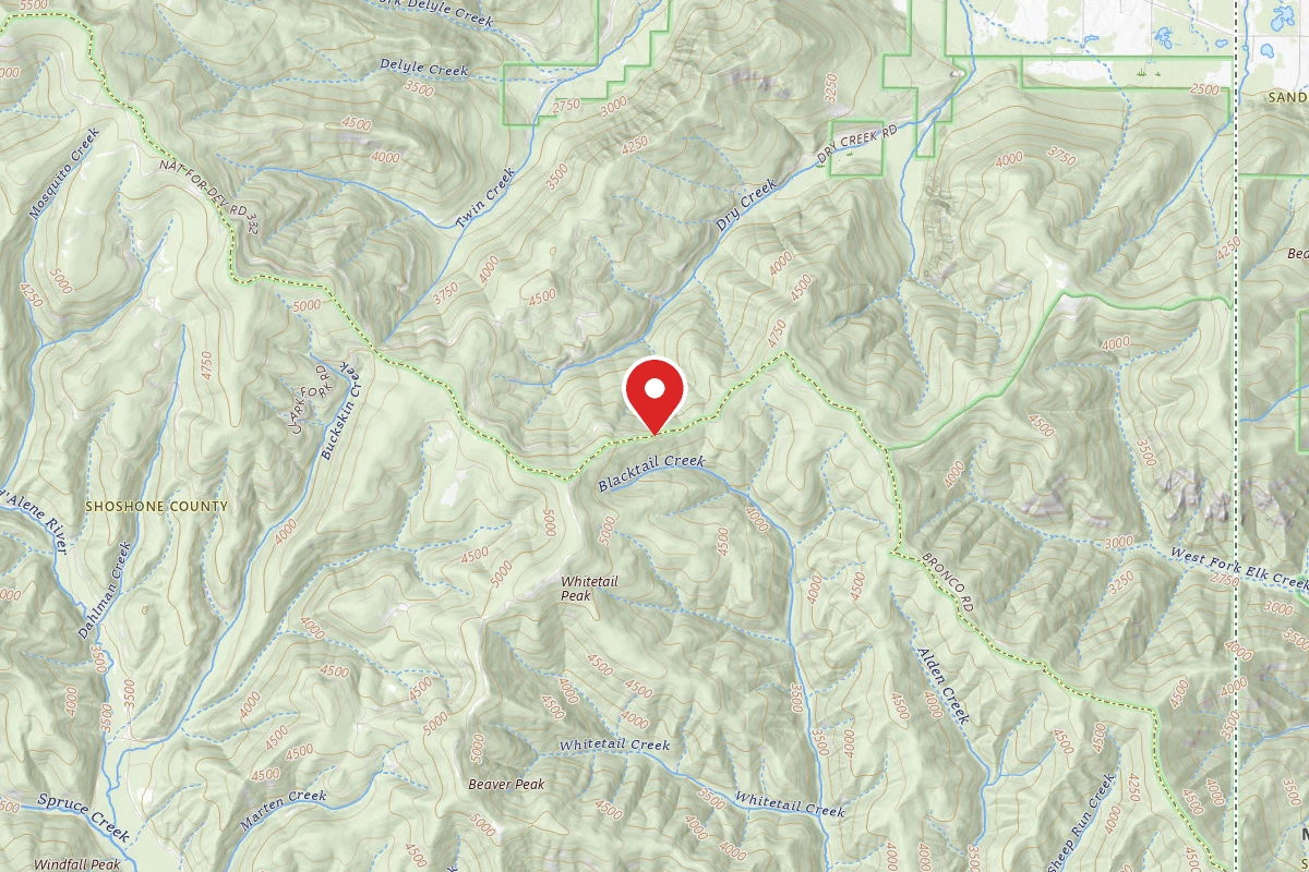 Idaho Panhandle Dispersed Campsite RD 332 MM 10.9