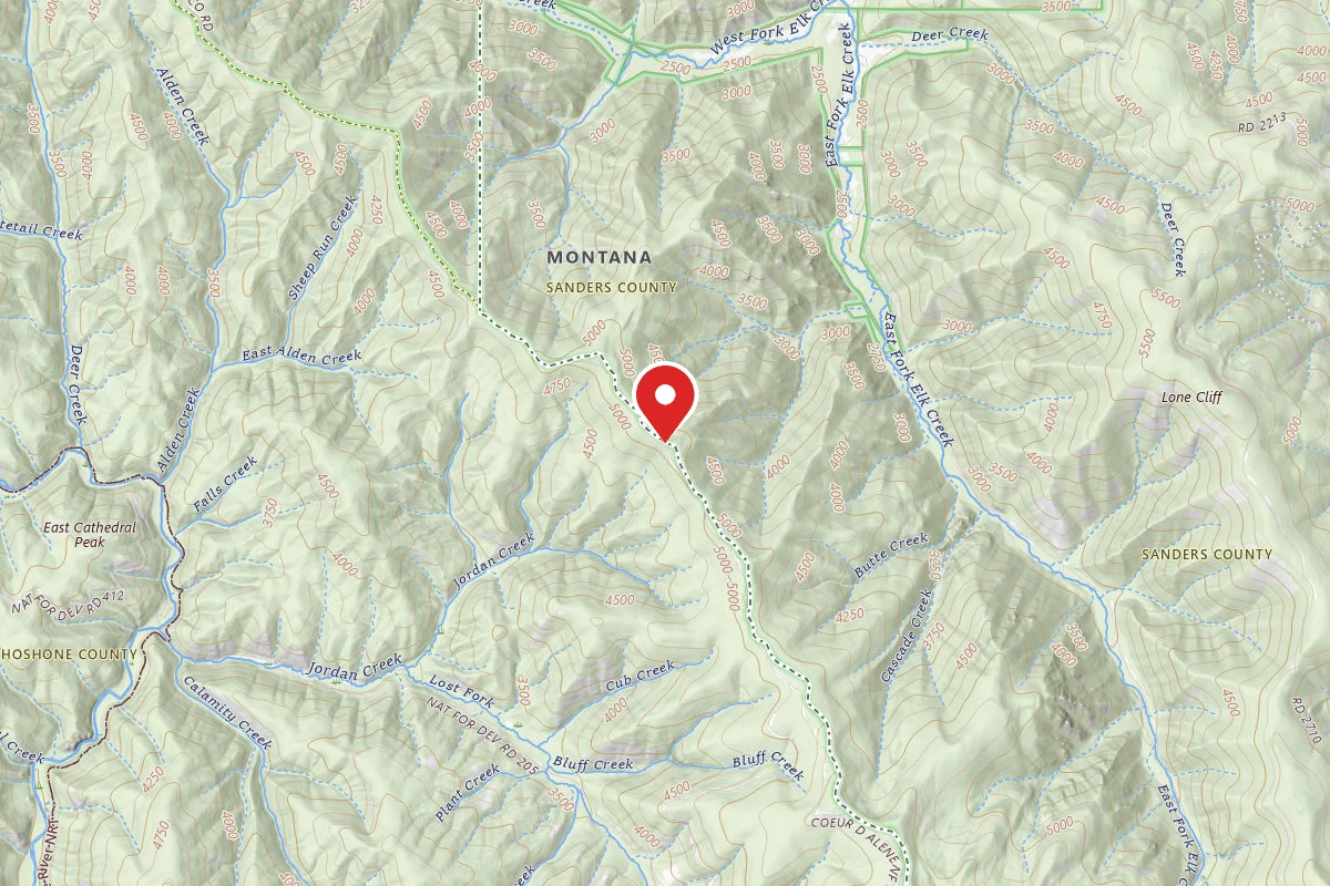 Idaho Panhandle Dispersed Campsite RD 332 MM 2.1A