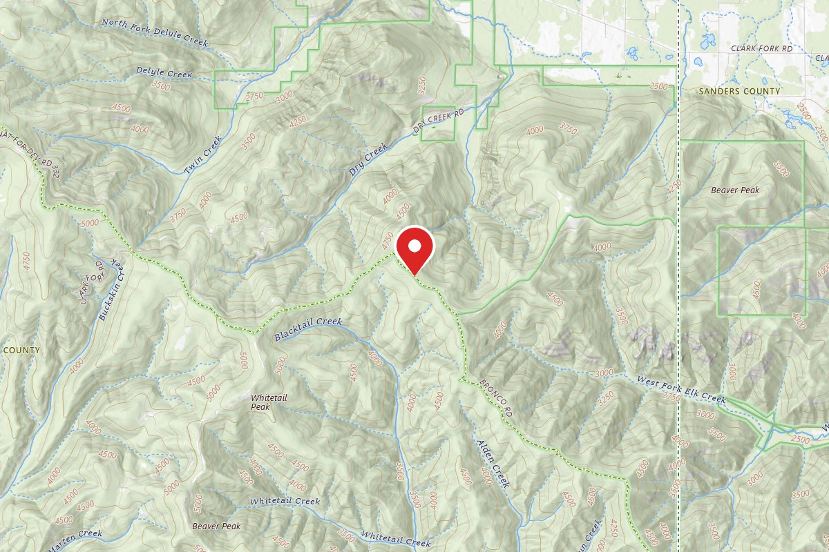 Idaho Panhandle Dispersed Campsite RD 332 MM 9.3