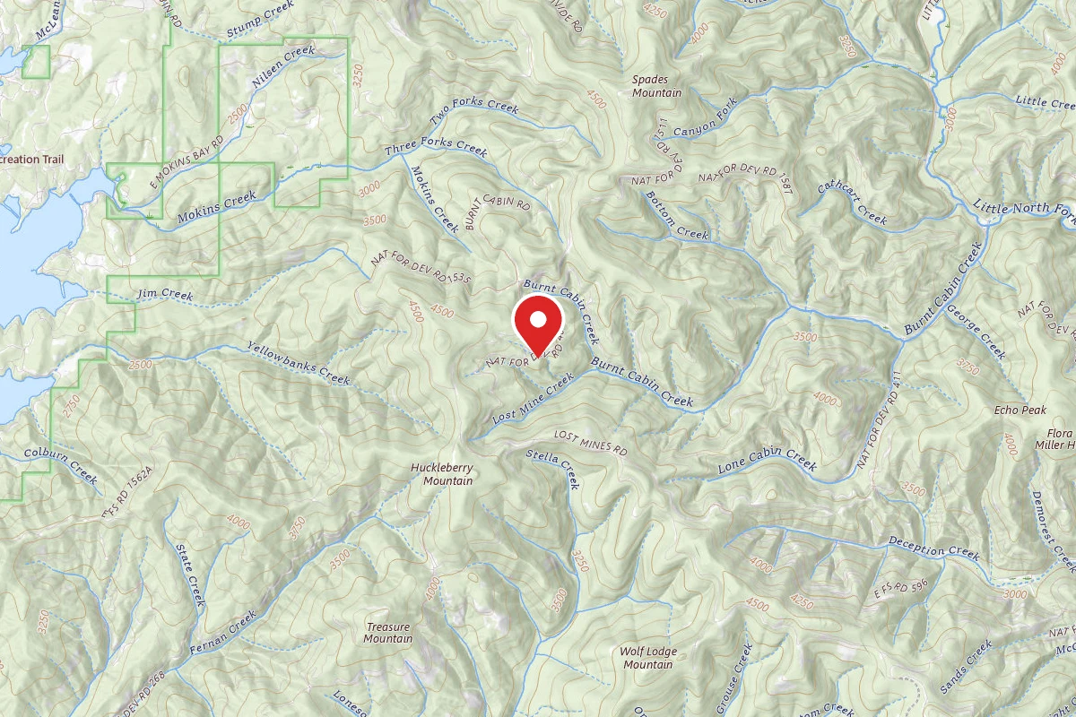 Idaho Panhandle Dispersed Campsite RD 406 SITE 2A