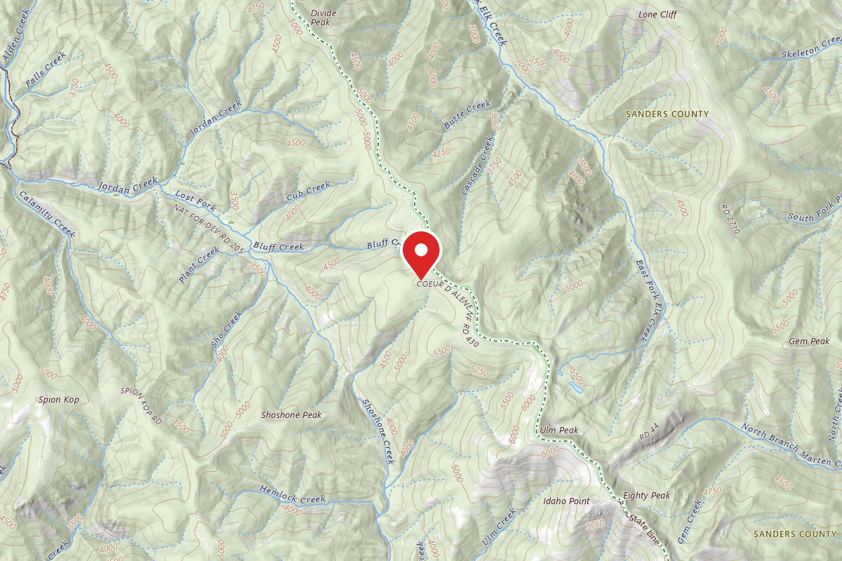 Idaho Panhandle Dispersed Campsite RD 430 MM 1.1