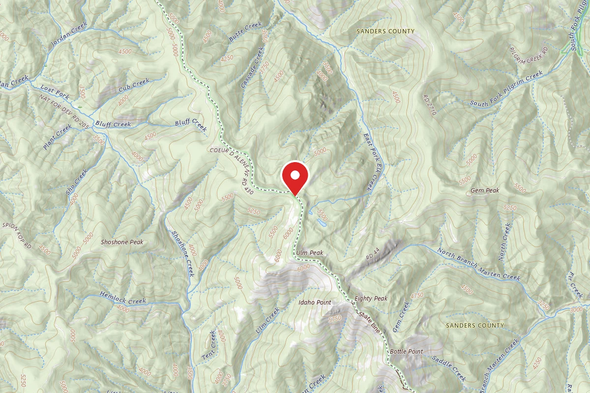 Idaho Panhandle Dispersed Campsite RD 430 MM 3.2