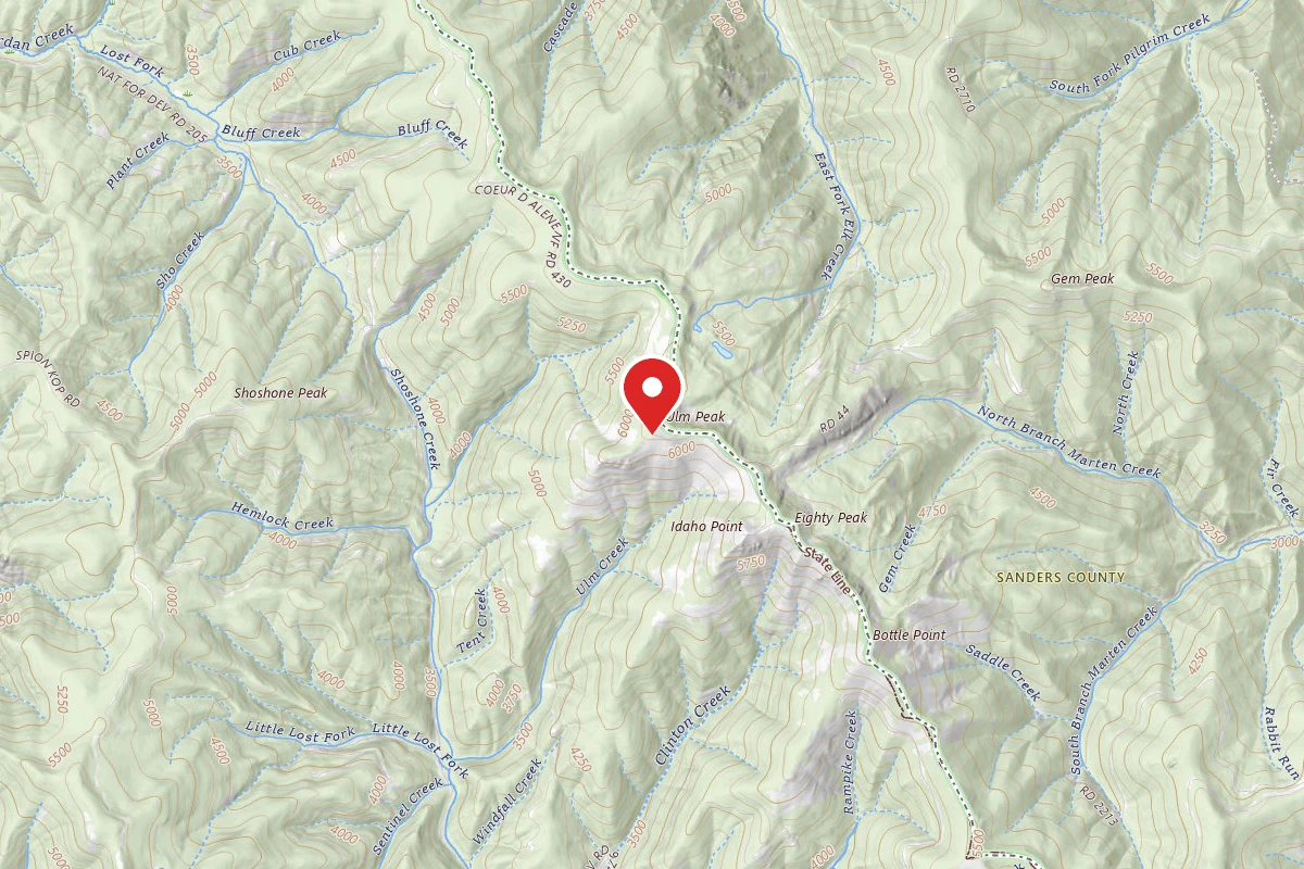 Idaho Panhandle Dispersed Campsite RD 430 MM 4.2