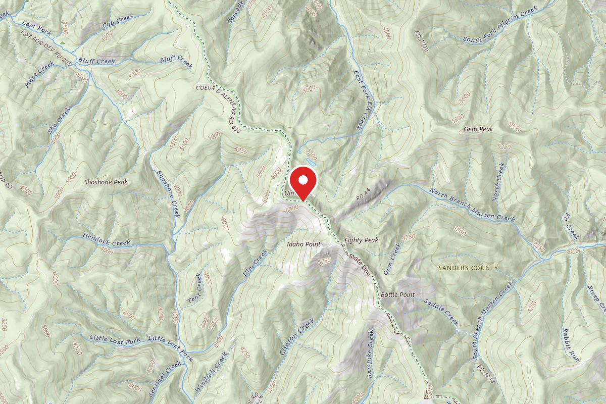 Idaho Panhandle Dispersed Campsite RD 430 MM 4.8