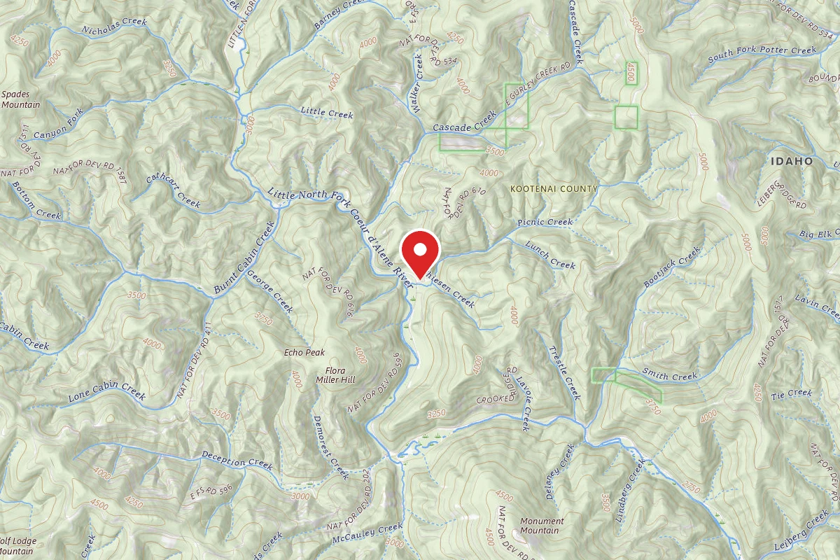 Idaho Panhandle Dispersed Campsite RD 610 MM 0.0