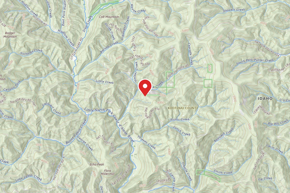 Idaho Panhandle Dispersed Campsite RD 610 MM 3.6