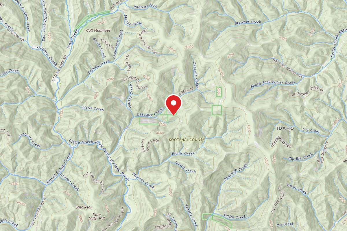 Idaho Panhandle Dispersed Campsite RD 610 MM 6.8