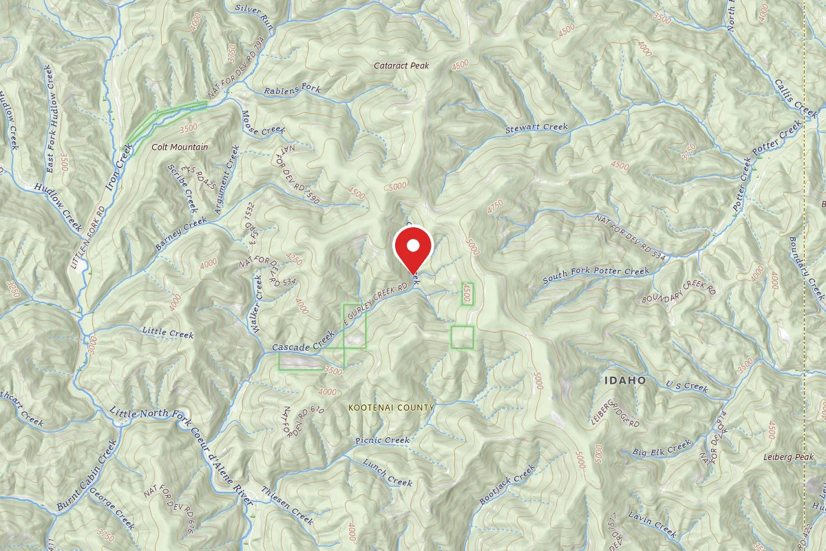 Idaho Panhandle Dispersed Campsite RD 610 MM 8.5