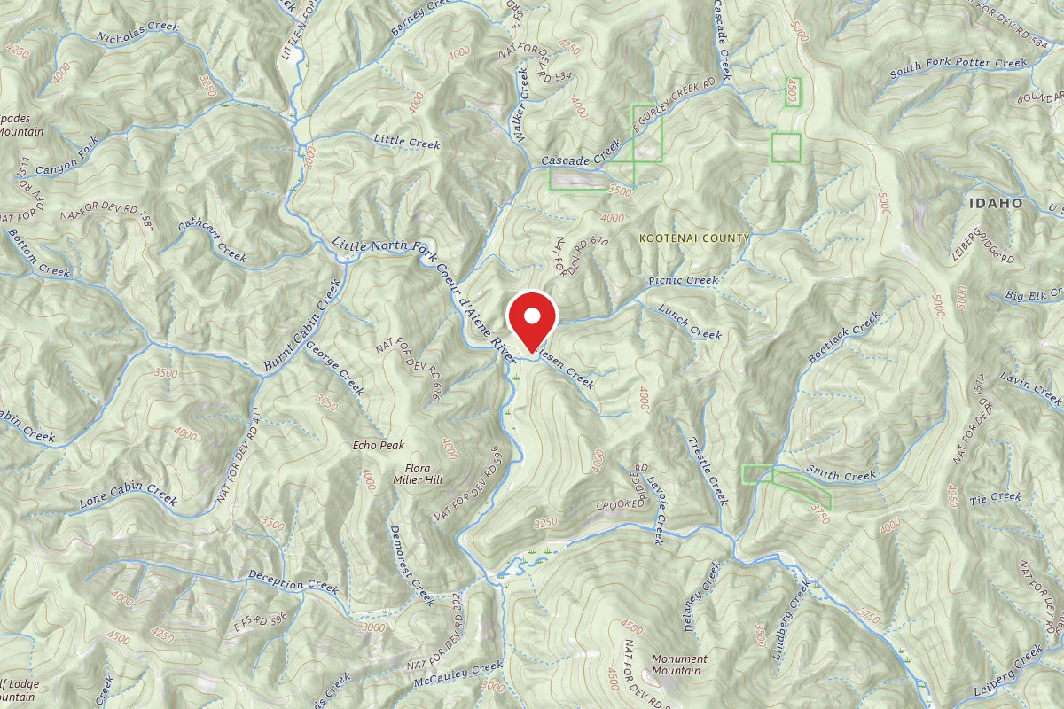 Idaho Panhandle Dispersed Campsite RD 610 MM .1