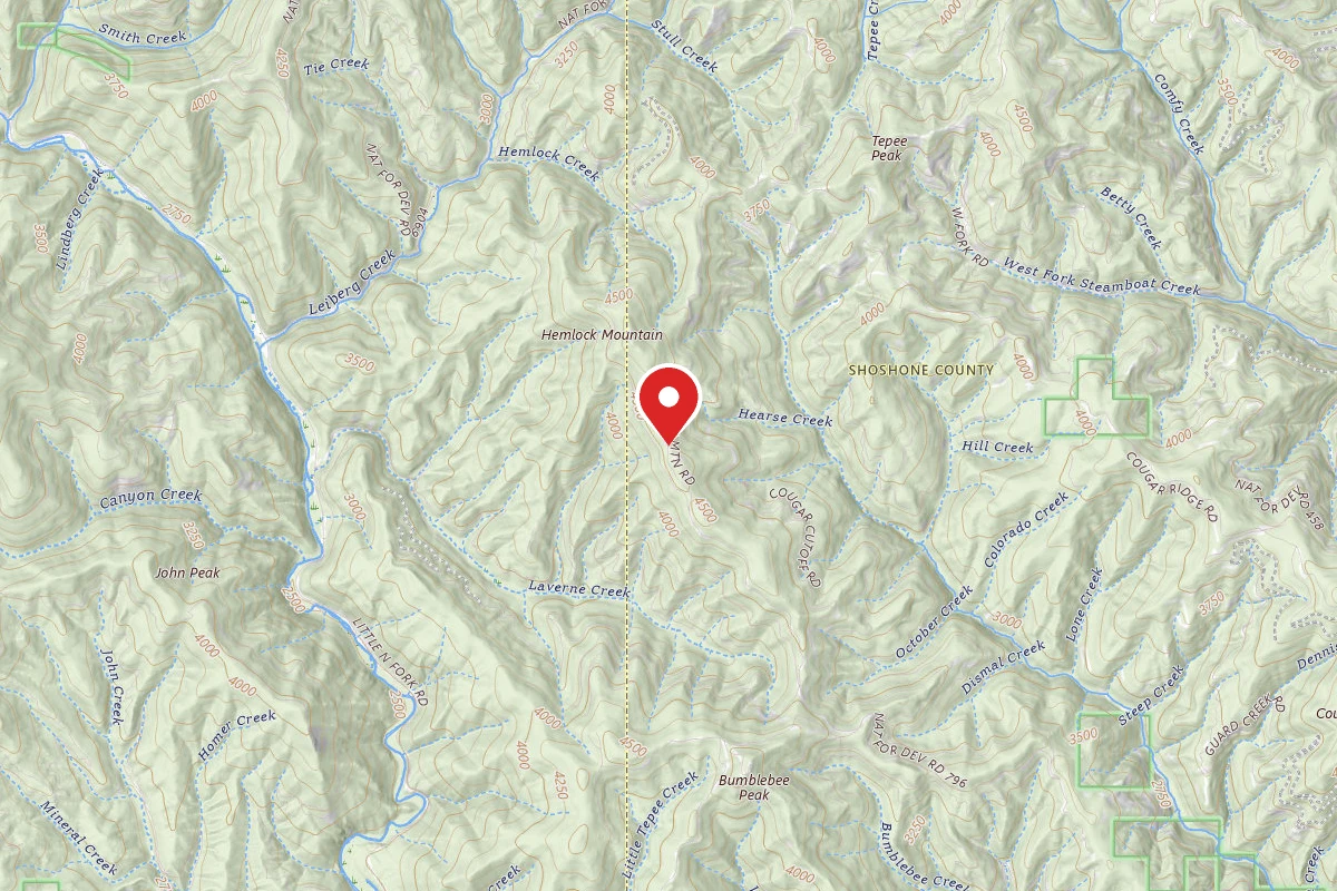 Idaho Panhandle Dispersed Campsite RD 796 MM 11.7