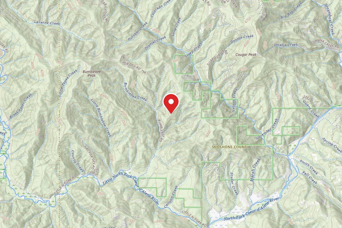 Idaho Panhandle Dispersed Campsite RD 796 MM 4.8
