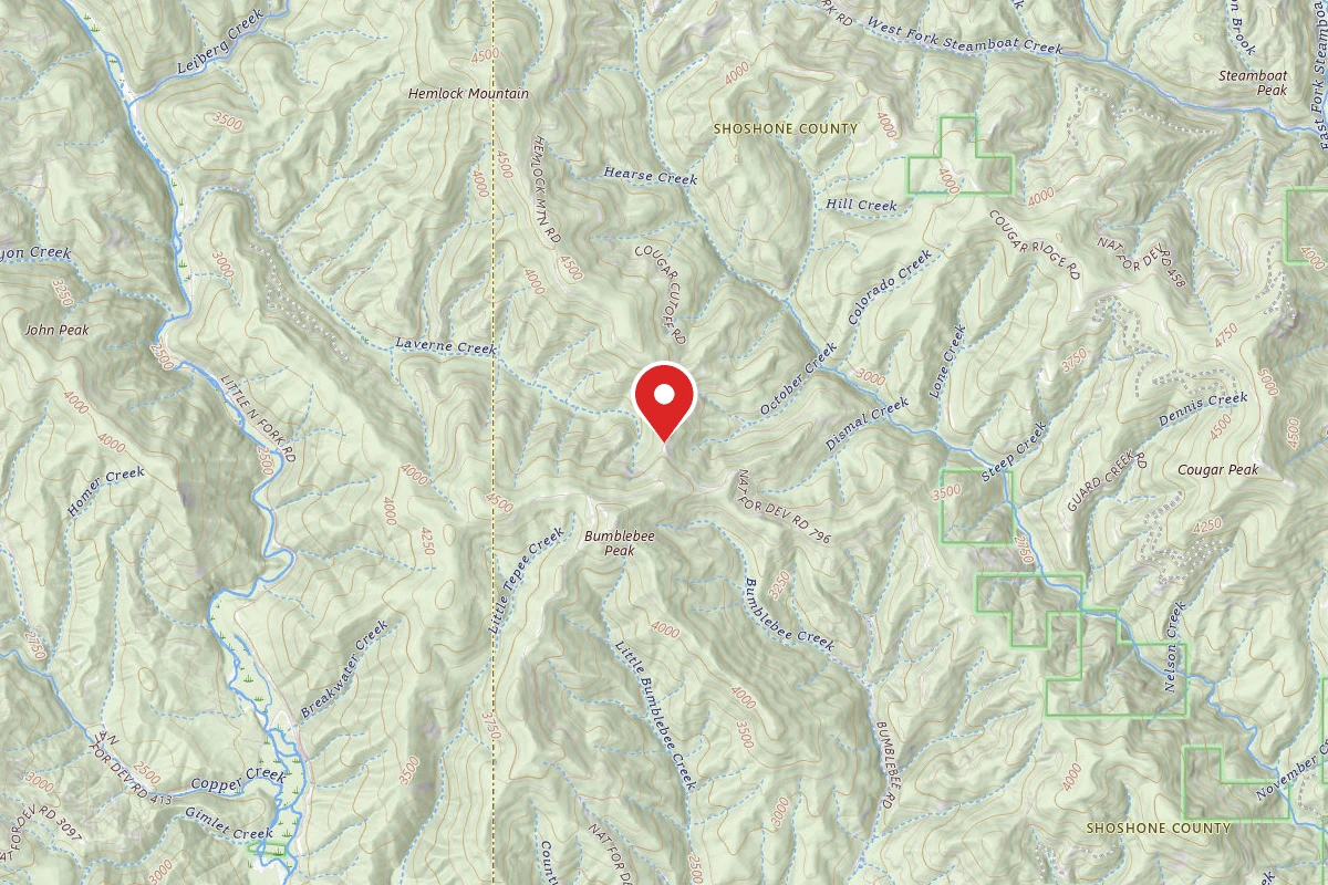 Idaho Panhandle Dispersed Campsite RD 796 MM 9.3
