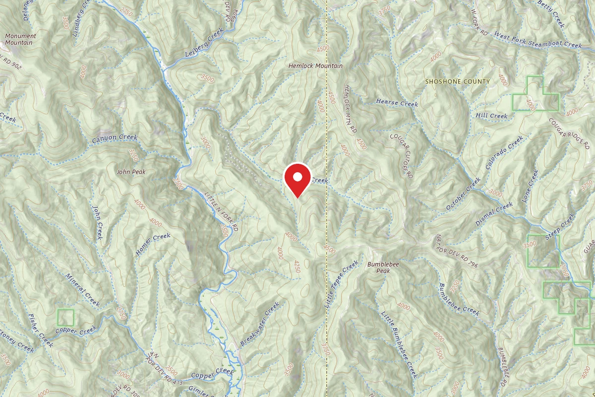 Idaho Panhandle Dispersed Campsite RD 919 MM 2.8
