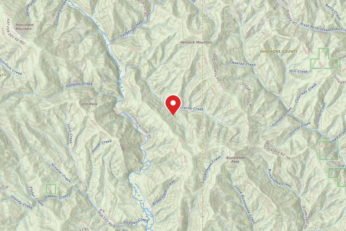 Idaho Panhandle Dispersed Campsite RD 919 MM 3.7