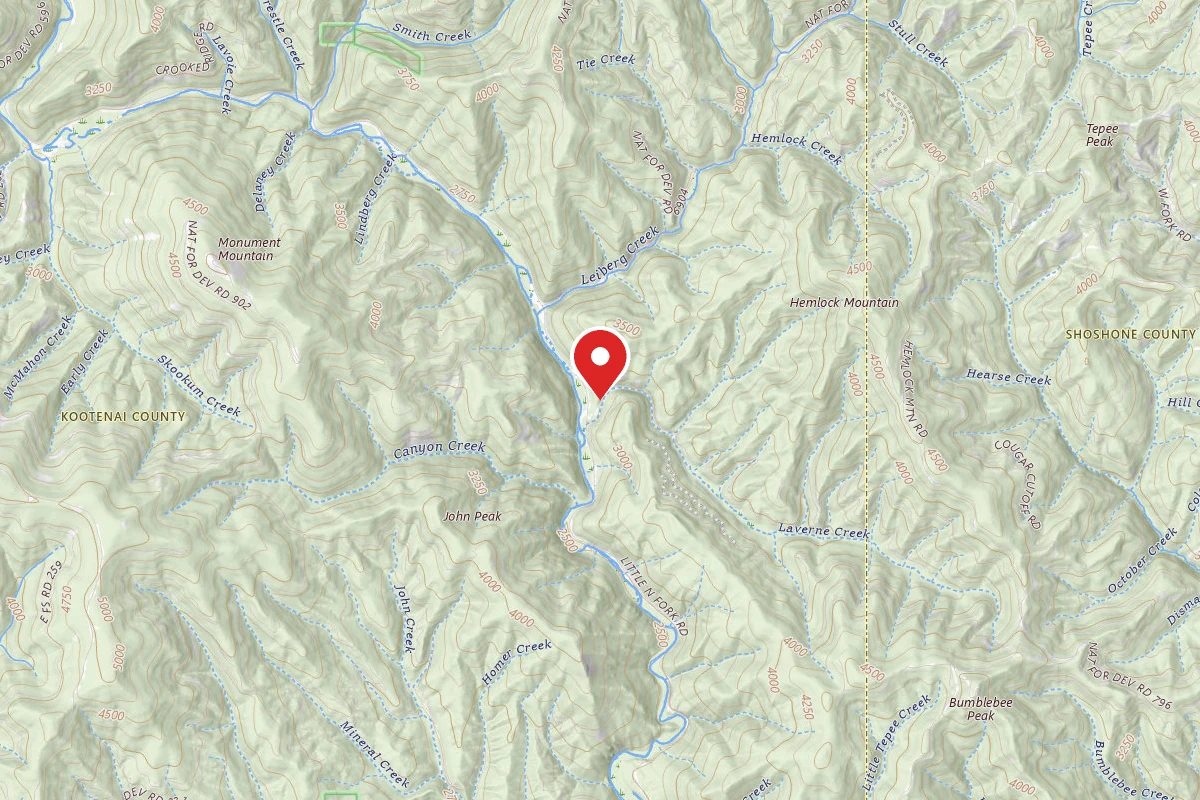 Idaho Panhandle Dispersed Campsite RD 919 MM 5.8