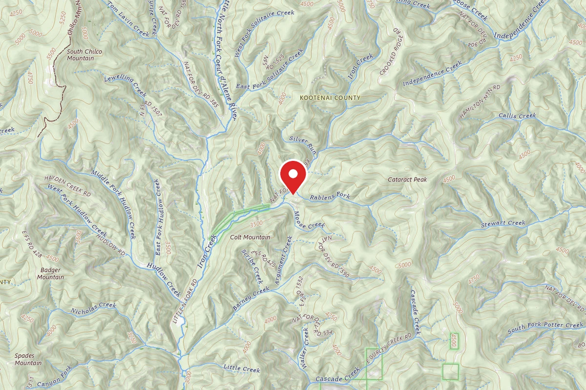Idaho Panhandle Dispersed Campsite RD 1532 SITE 2