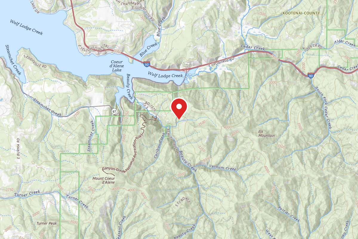 Idaho Panhandle Dispersed Campsite RD 1575 SITE 2A