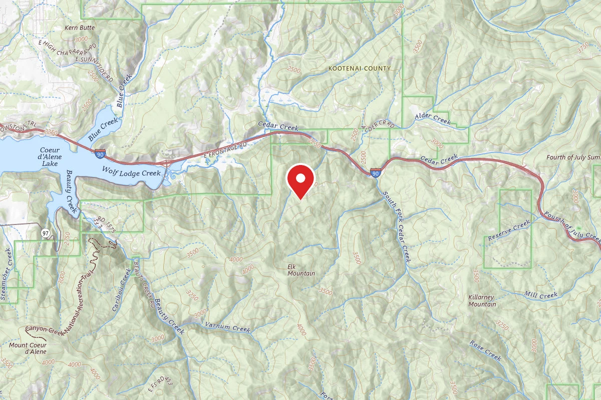 Idaho Panhandle Dispersed Campsite RD 1575 SITE 5