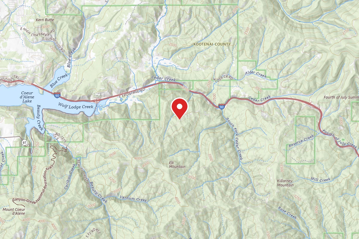 Idaho Panhandle Dispersed Campsite RD 1575 SITE 6