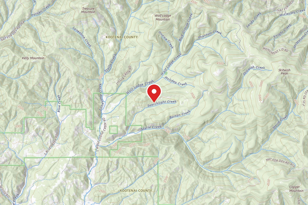 Idaho Panhandle Dispersed Campsite ROAD 202 SITE 1